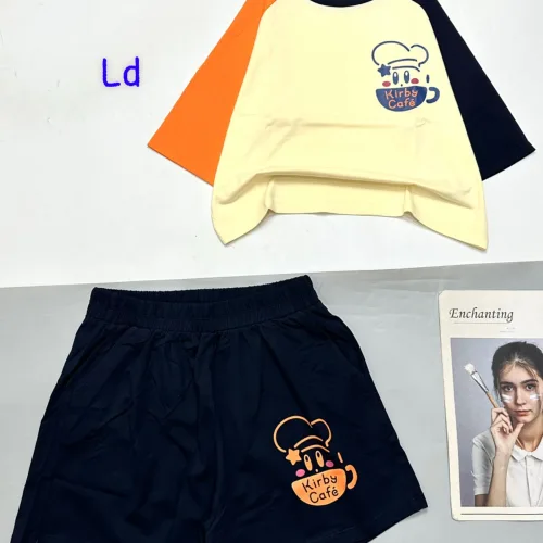 Đồ bộ quần đùi  áo crop top in hình ly nước