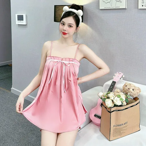Đồ bộ quần đùi áo dây yếm màu trơn áo dấu quần