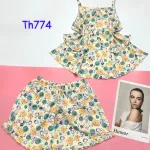 Đồ bộ quần đùi áo hai tầng hình hoa
