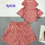 Đồ bộ quần đùi áo quần sọc 2 dây xéo dưới