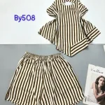 Đồ bộ quần đùi áo quần sọc 2 dây xéo dưới