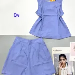 Đồ bộ quần đùi áo sát nách có nơ đằng sau lưng