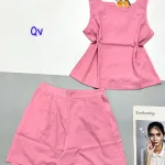 Đồ bộ quần đùi áo sát nách có nơ đằng sau lưng