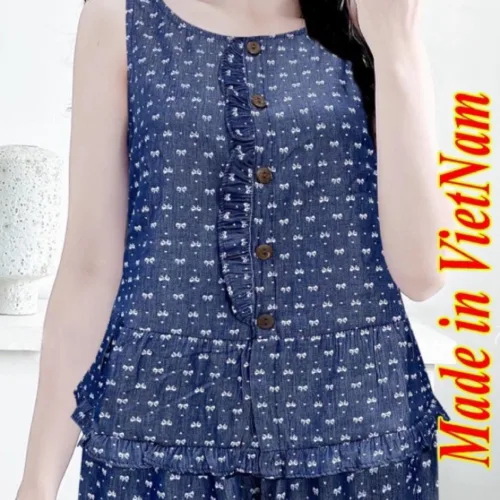 Đồ bộ quần đùi áo sát nách có nút