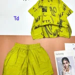 Đồ bộ quần đùi áo sơ mi tay ngắn cổ bẻ in số 95