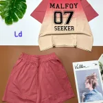 Đồ bộ quần đùi áo tay ngắn áo loang 2 màu in số 07