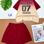 Đồ bộ quần đùi áo tay ngắn áo loang 2 màu in số 07