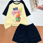 Đồ bộ quần đùi áo tay ngắn chữ WHO