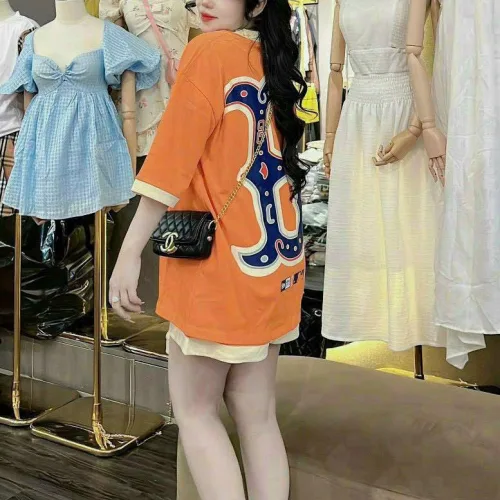 Đồ bộ quần đùi áo tay ngắn in chữ B