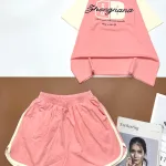 Đồ bộ quần đùi áo tay ngắn in chữ bB
