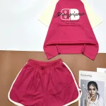 Đồ bộ quần đùi áo tay ngắn in chữ bB
