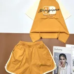 Đồ bộ quần đùi áo tay ngắn in chữ bB