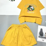 Đồ bộ quần đùi áo tay ngắn in chữ in training