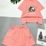 Đồ bộ quần đùi áo tay ngắn in chữ in training