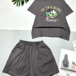 Đồ bộ quần đùi áo tay ngắn in chữ in training