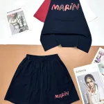 Đồ bộ quần đùi áo tay ngắn in chữ MARIN
