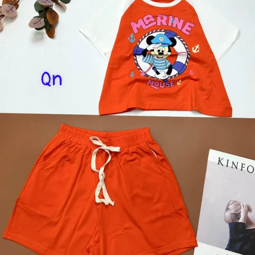 Đồ bộ quần đùi áo tay ngắn in chữ MARINE
