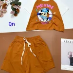 Đồ bộ quần đùi áo tay ngắn in chữ MARINE