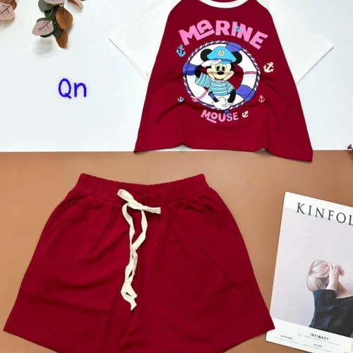 Đồ bộ quần đùi áo tay ngắn in chữ MARINE
