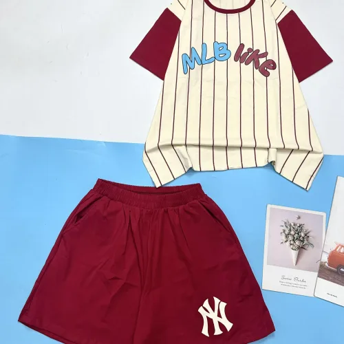 Đồ bộ quần đùi áo tay ngắn in chữ MLB LIKE