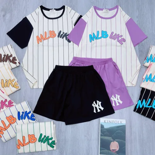 Đồ bộ quần đùi áo tay ngắn in chữ MLB LIKE
