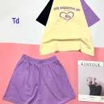 Đồ bộ quần đùi áo tay ngắn in chữ one muheyiyi up