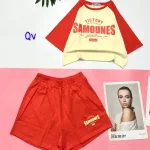 Đồ bộ quần đùi áo tay ngắn in chữ SAMOUNES
