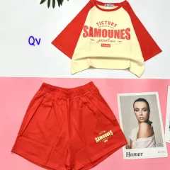 Đồ bộ quần đùi áo tay ngắn in chữ SAMOUNES
