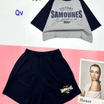 Đồ bộ quần đùi áo tay ngắn in chữ SAMOUNES
