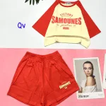 Đồ bộ quần đùi áo tay ngắn in chữ SAMOUNES