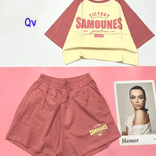 Đồ bộ quần đùi áo tay ngắn in chữ SAMOUNES