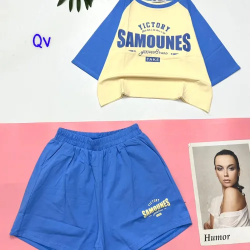 Đồ bộ quần đùi áo tay ngắn in chữ SAMOUNES