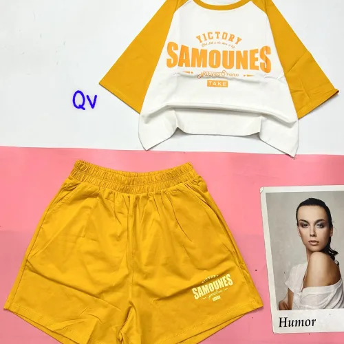 Đồ bộ quần đùi áo tay ngắn in chữ SAMOUNES