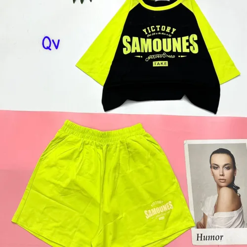 Đồ bộ quần đùi áo tay ngắn in chữ SAMOUNES