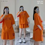 Đồ bộ quần đùi áo tay ngắn in chữ Singal