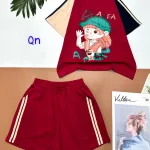 Đồ bộ quần đùi áo tay ngắn in hình bé đội nón