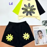 Đồ bộ quần đùi áo tay ngắn in hình bông hoa lớn