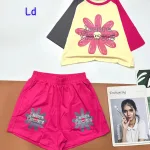 Đồ bộ quần đùi áo tay ngắn in hình bông hoa lớn