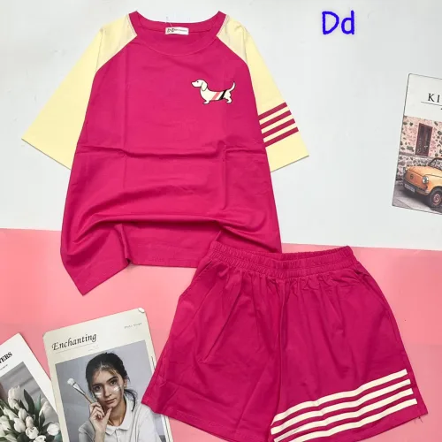 Đồ bộ quần đùi áo tay ngắn in hình chó quần 3 sọc