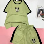 Đồ bộ quần đùi áo tay ngắn in hình chươt Mickey nhỏ
