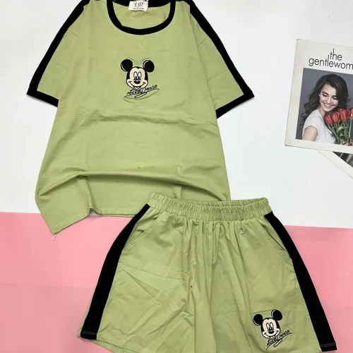 Đồ bộ quần đùi áo tay ngắn in hình chươt Mickey nhỏ
