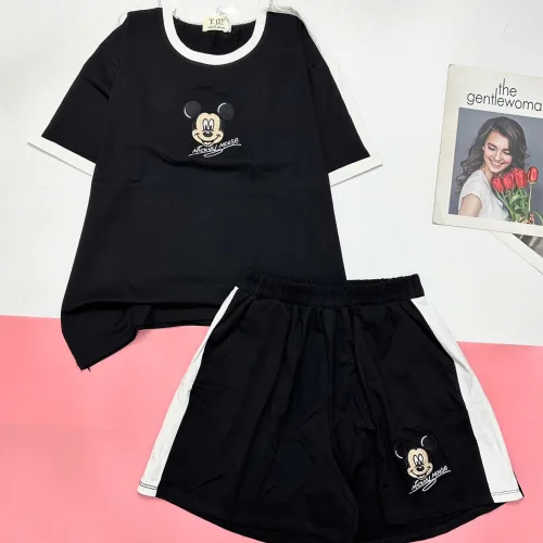 Đồ bộ quần đùi áo tay ngắn in hình chươt Mickey nhỏ