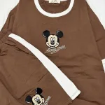 Đồ bộ quần đùi áo tay ngắn in hình chươt Mickey nhỏ