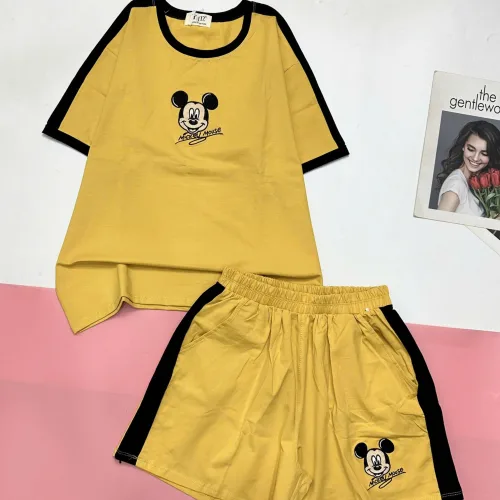 Đồ bộ quần đùi áo tay ngắn in hình chươt Mickey nhỏ