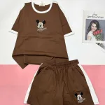 Đồ bộ quần đùi áo tay ngắn in hình chươt Mickey nhỏ