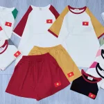Đồ bộ quần đùi áo tay ngắn in hình cờ Việt Nam