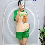 Đồ bộ quần đùi  áo tay ngắn in hình gấu