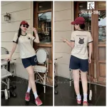 Đồ bộ quần đùi áo tay ngắn in hình gấu pooh trên áo quần