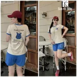 Đồ bộ quần đùi áo tay ngắn in hình gấu pooh trên áo quần