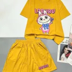 Đồ bộ quần đùi áo tay ngắn in hình labubu